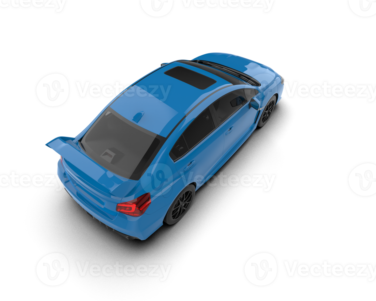 Realistic sport car isolated on background. 3d rendering - illustration png