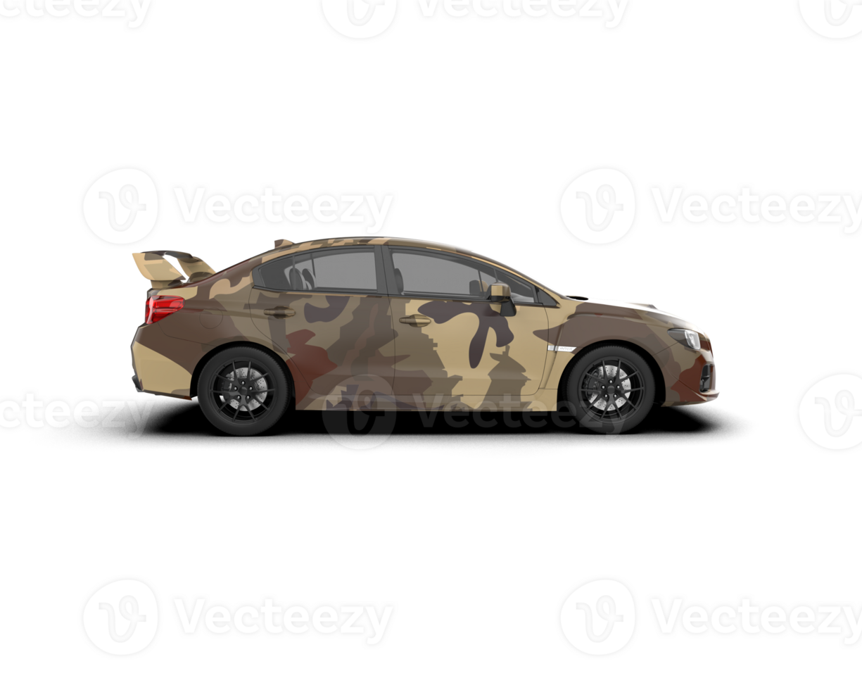 Realistic sport car isolated on background. 3d rendering - illustration png