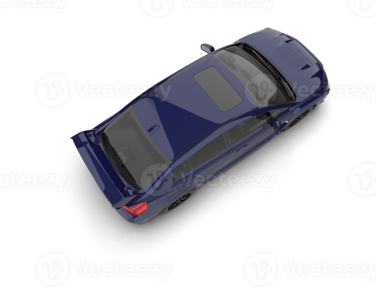 Realistic sport car isolated on background. 3d rendering - illustration png