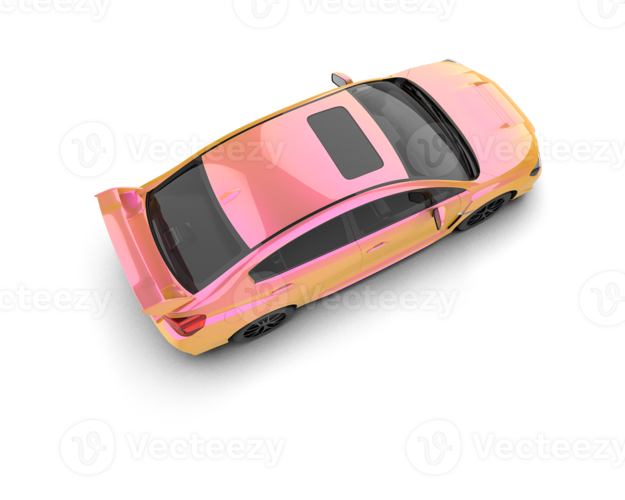 Realistic sport car isolated on background. 3d rendering - illustration png