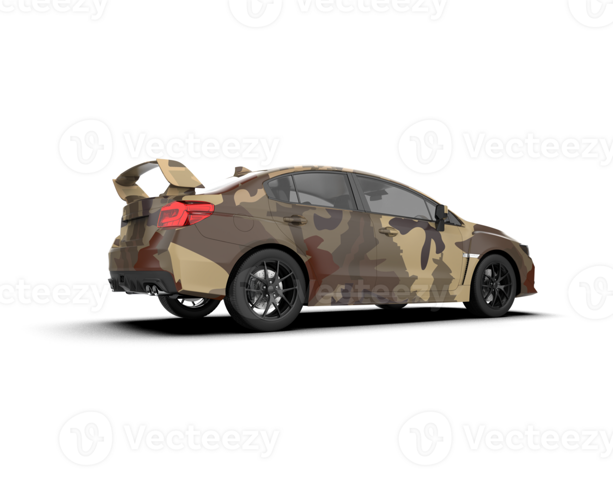 Realistic sport car isolated on background. 3d rendering - illustration png