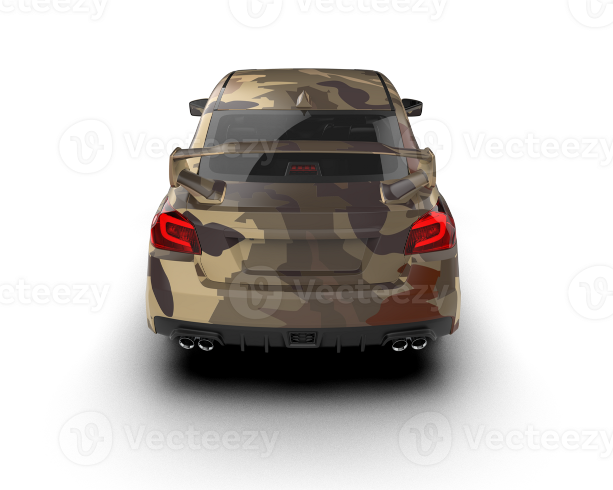 Realistic sport car isolated on background. 3d rendering - illustration png