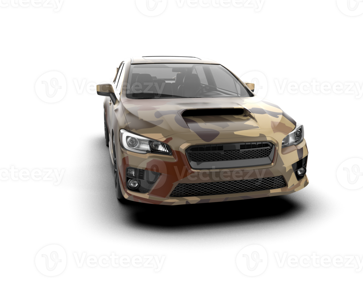 Realistic sport car isolated on background. 3d rendering - illustration png