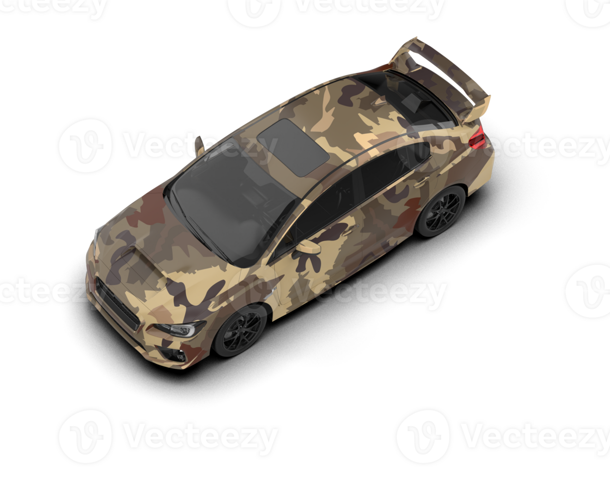 Realistic sport car isolated on background. 3d rendering - illustration png