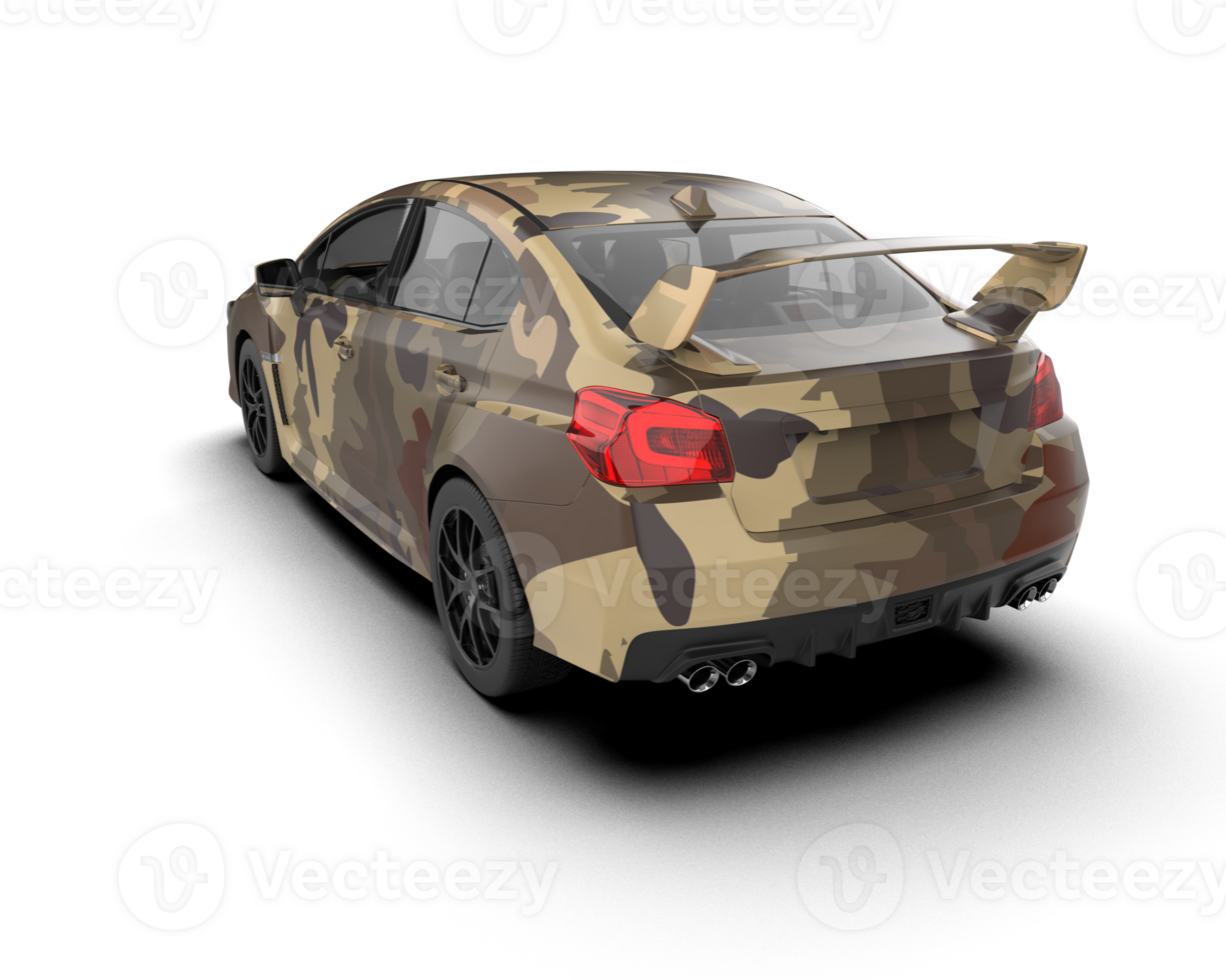 Realistic sport car isolated on background. 3d rendering - illustration png