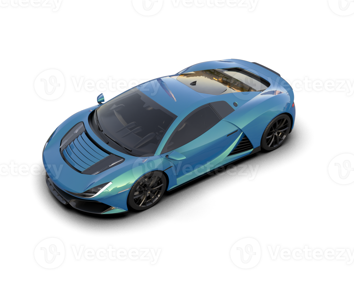 Realistic sport car isolated on background. 3d rendering - illustration png