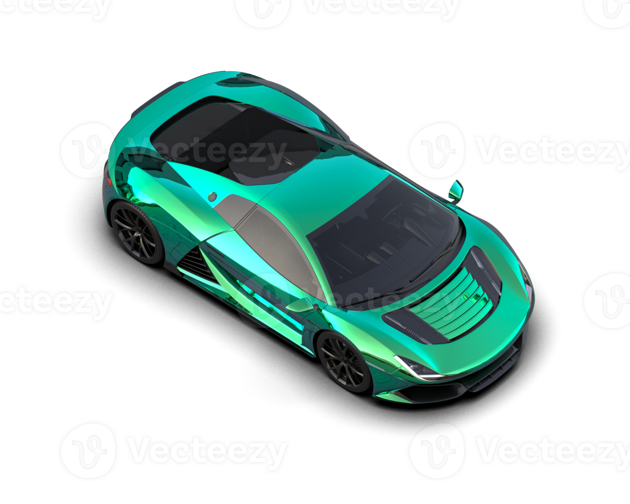 Realistic sport car isolated on background. 3d rendering - illustration png