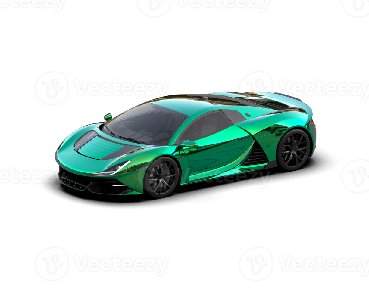 Realistic sport car isolated on background. 3d rendering - illustration png