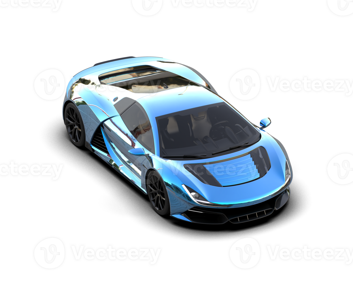 Realistic sport car isolated on background. 3d rendering - illustration png