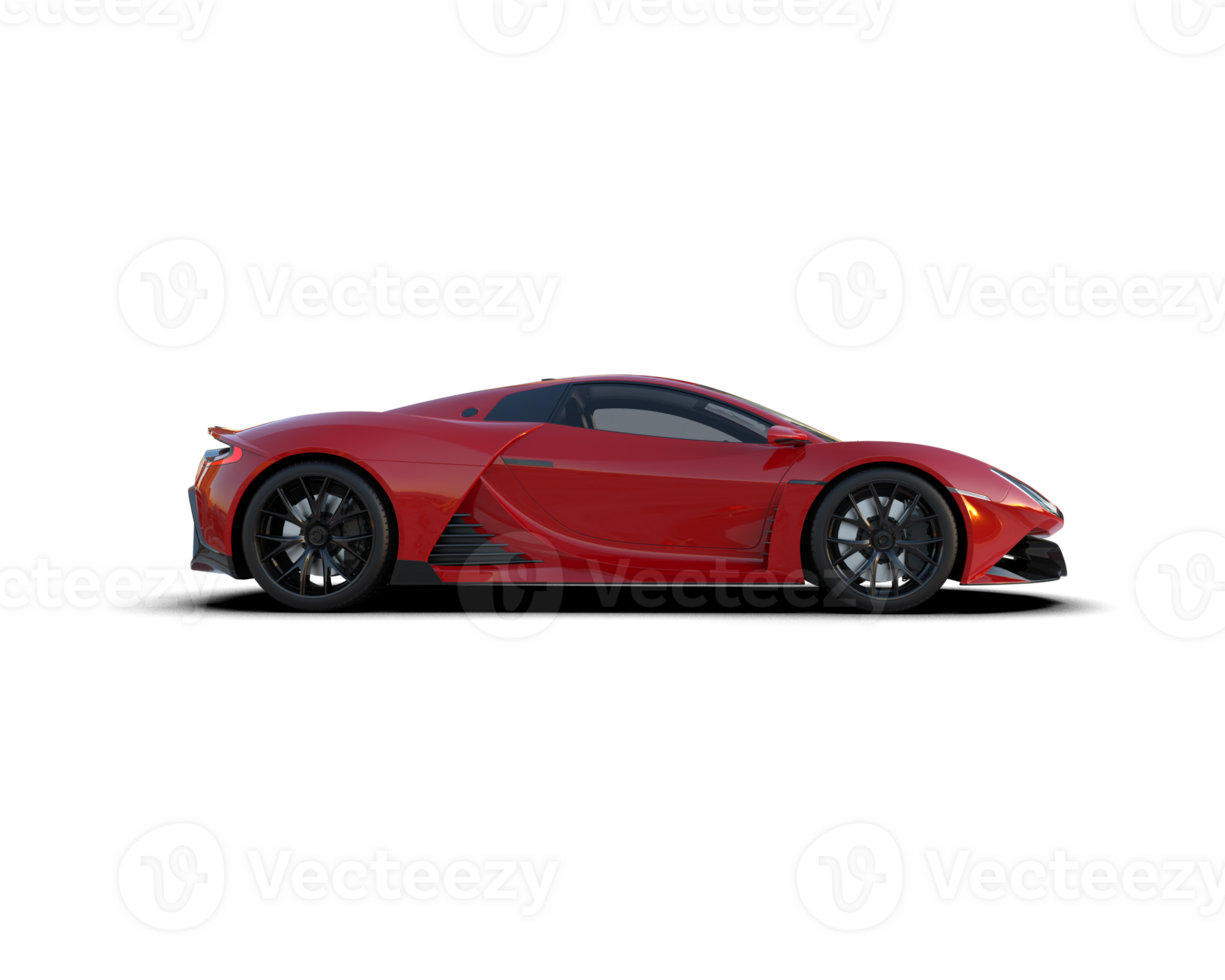 Realistic sport car isolated on background. 3d rendering - illustration png