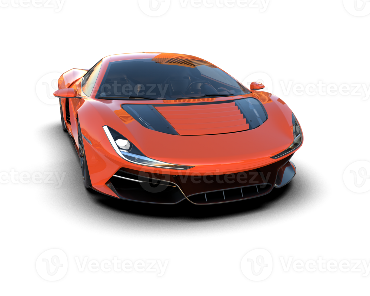Realistic sport car isolated on background. 3d rendering - illustration png