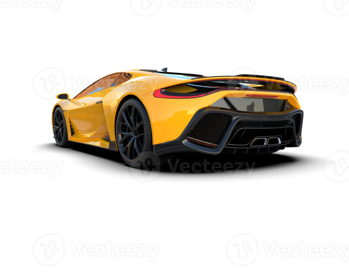 Realistic sport car isolated on background. 3d rendering - illustration png