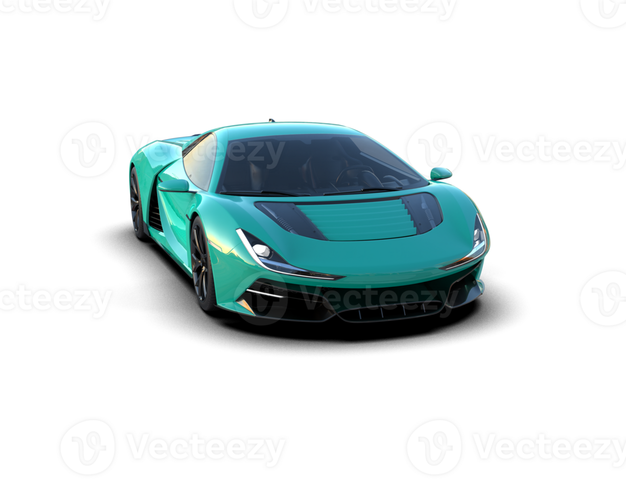 Realistic sport car isolated on background. 3d rendering - illustration png