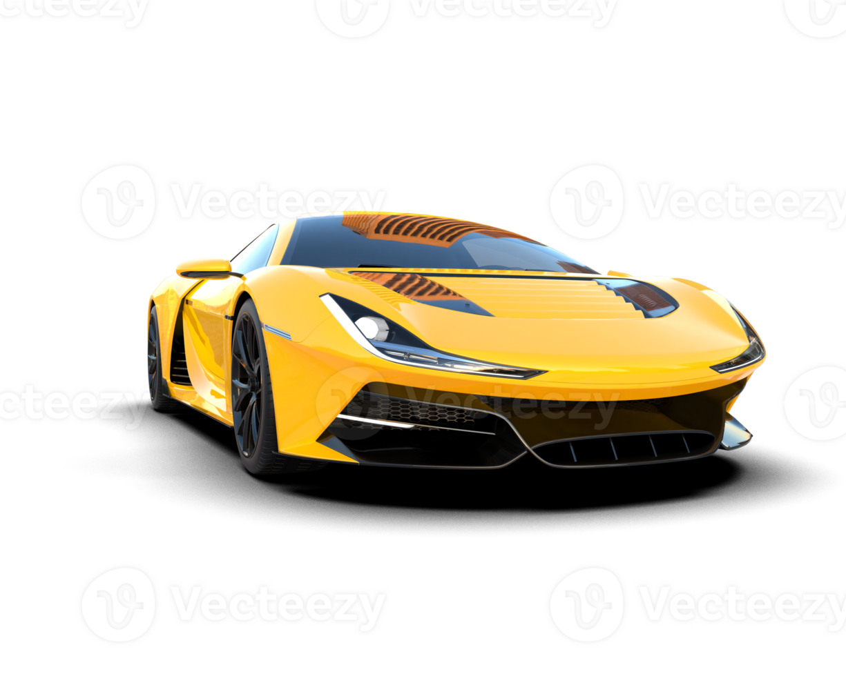 Realistic sport car isolated on background. 3d rendering - illustration png