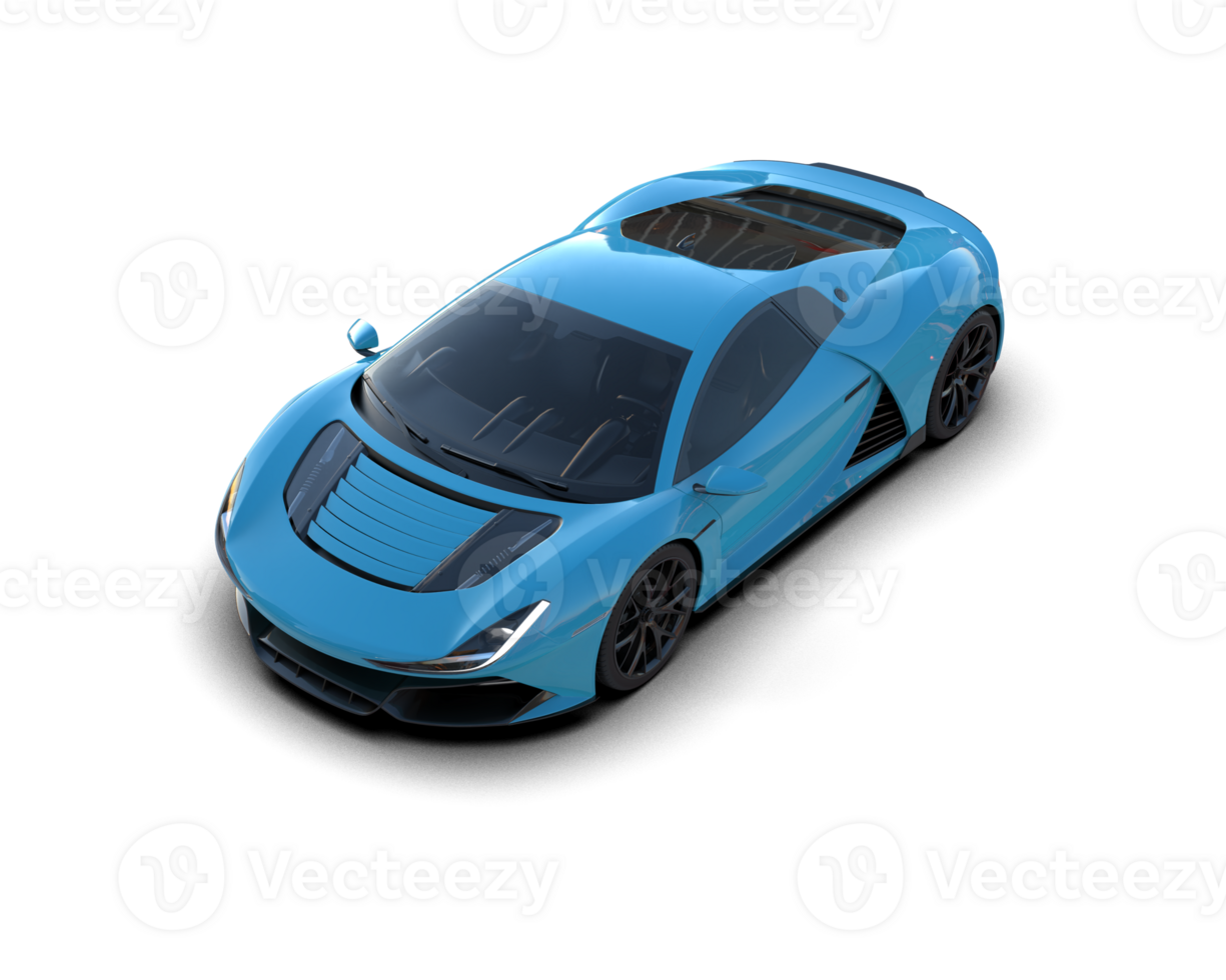Realistic sport car isolated on background. 3d rendering - illustration png