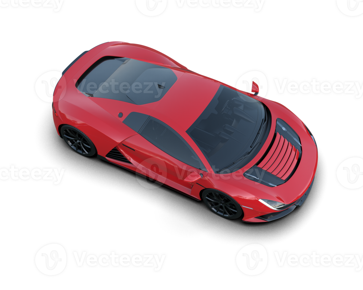 Realistic sport car isolated on background. 3d rendering - illustration png