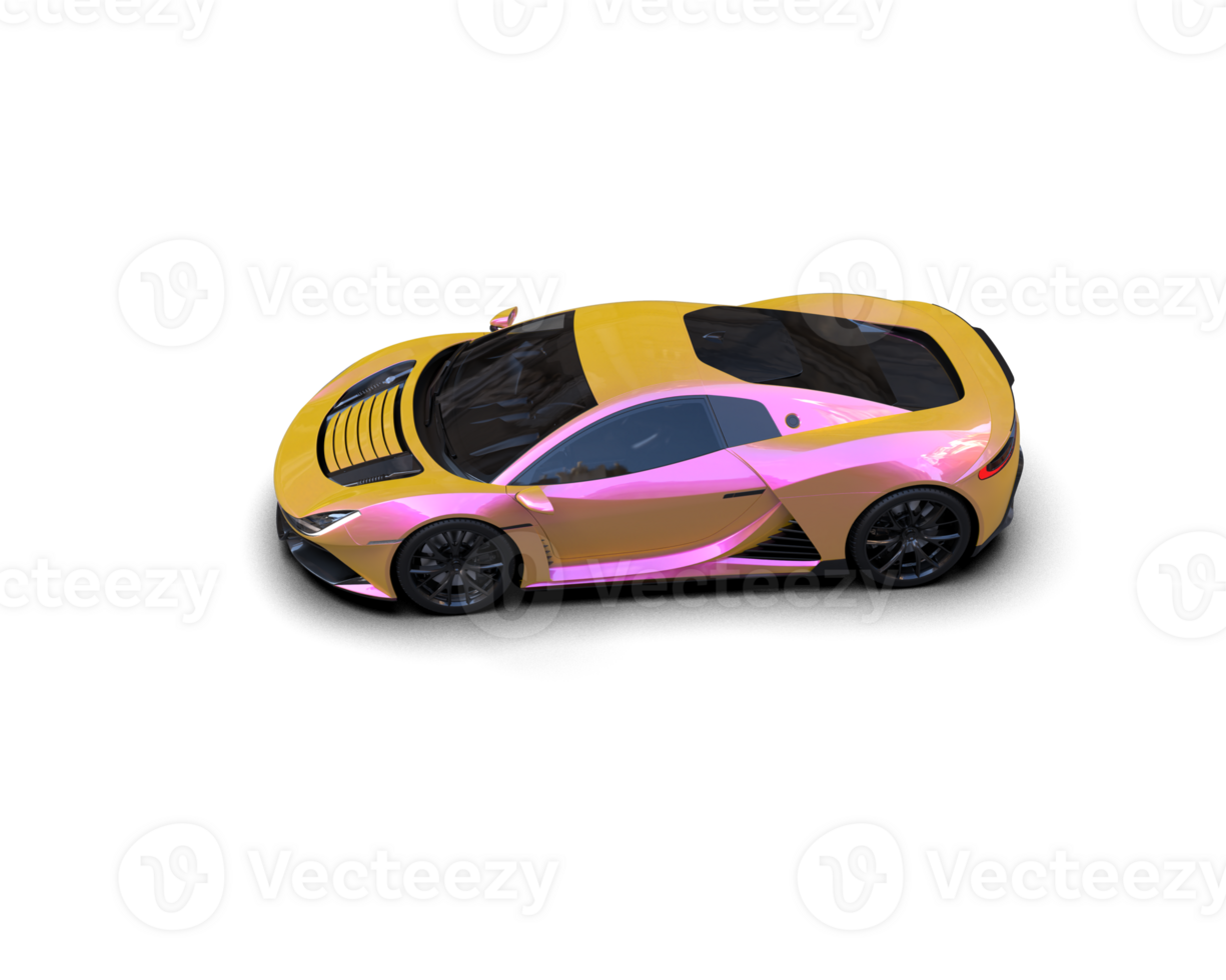 Realistic sport car isolated on background. 3d rendering - illustration png