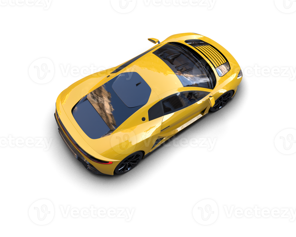 Realistic sport car isolated on background. 3d rendering - illustration png