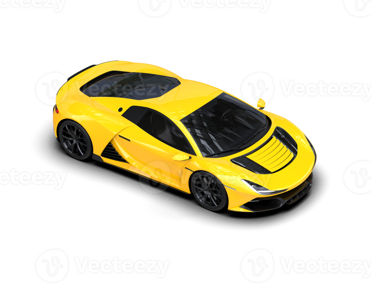 Realistic sport car isolated on background. 3d rendering - illustration png