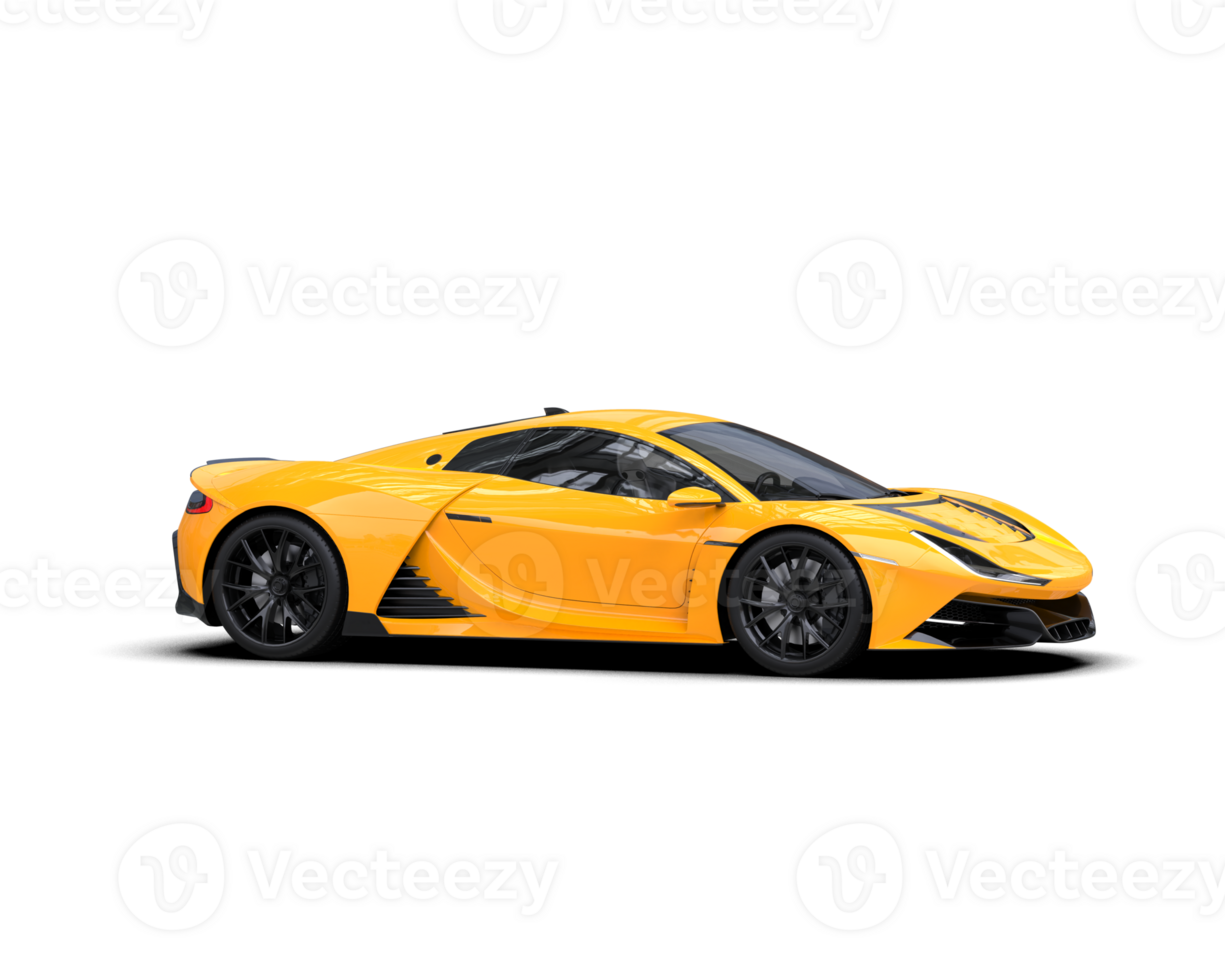 Realistic sport car isolated on background. 3d rendering - illustration png