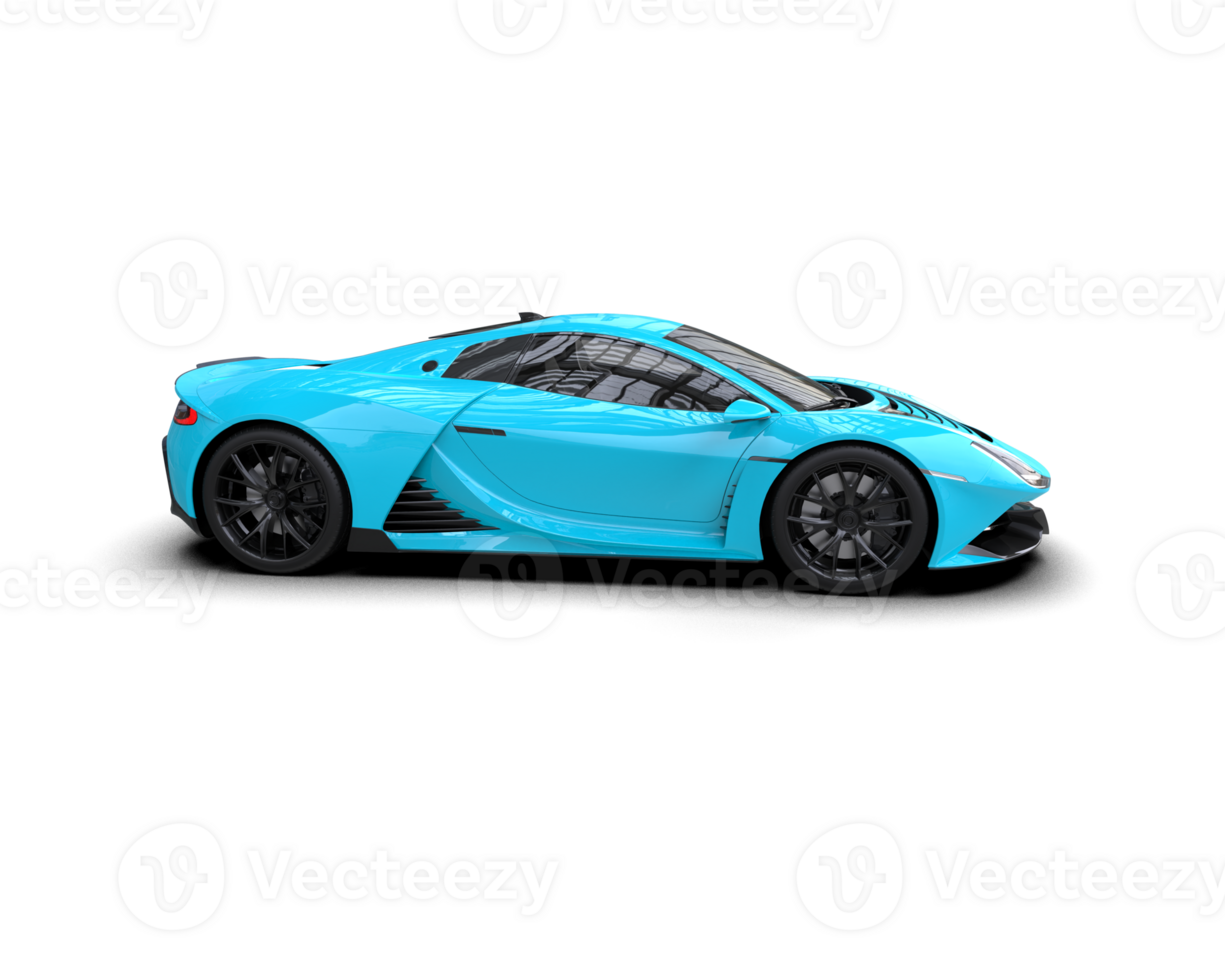 Realistic sport car isolated on background. 3d rendering - illustration png