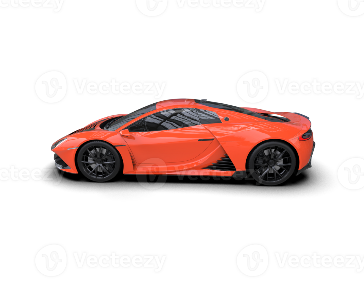 Realistic sport car isolated on background. 3d rendering - illustration png