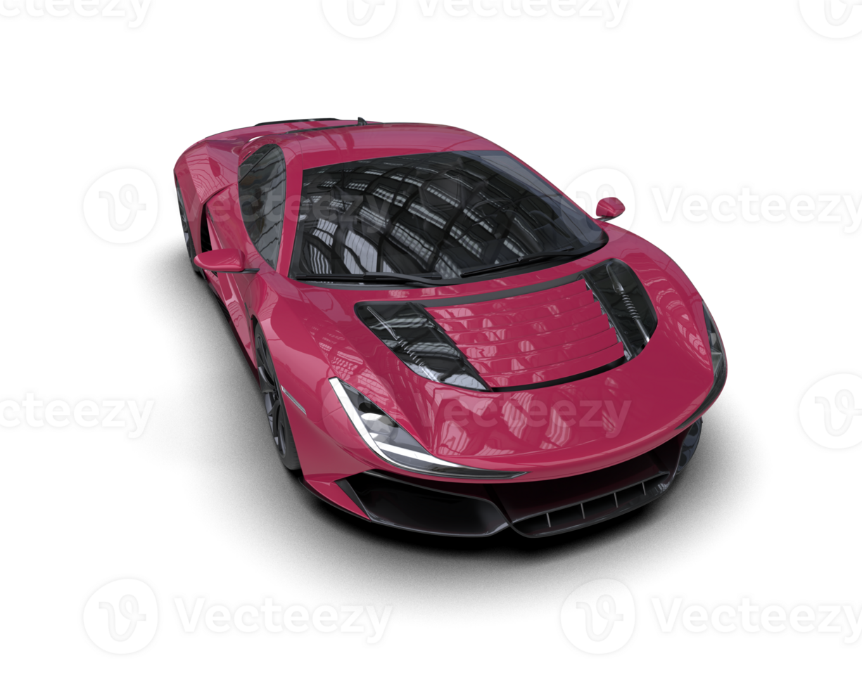 Realistic sport car isolated on background. 3d rendering - illustration png
