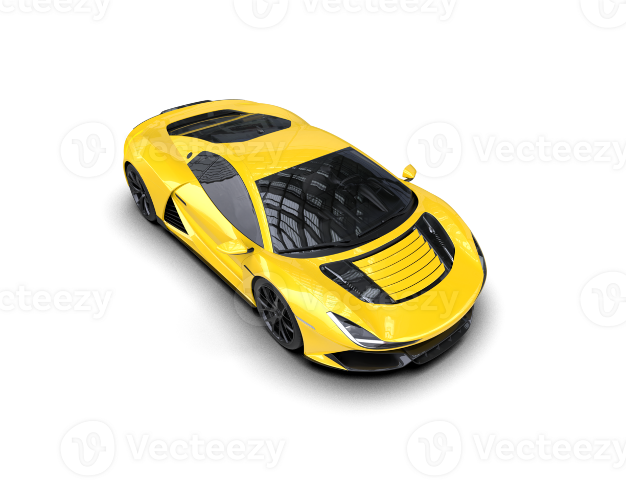 Realistic sport car isolated on background. 3d rendering - illustration png