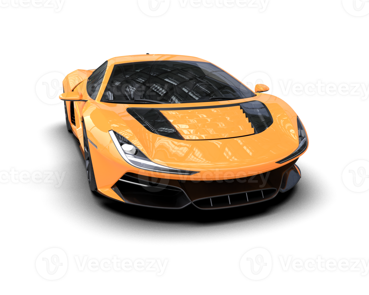 Realistic sport car isolated on background. 3d rendering - illustration png