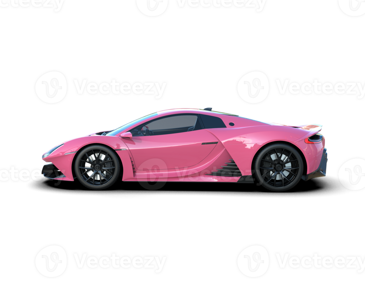 Realistic sport car isolated on background. 3d rendering - illustration png
