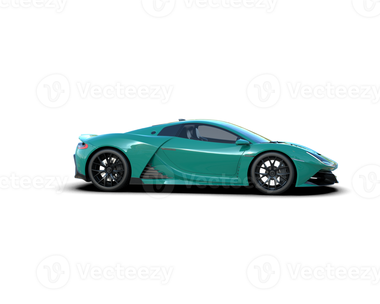 Realistic sport car isolated on background. 3d rendering - illustration png