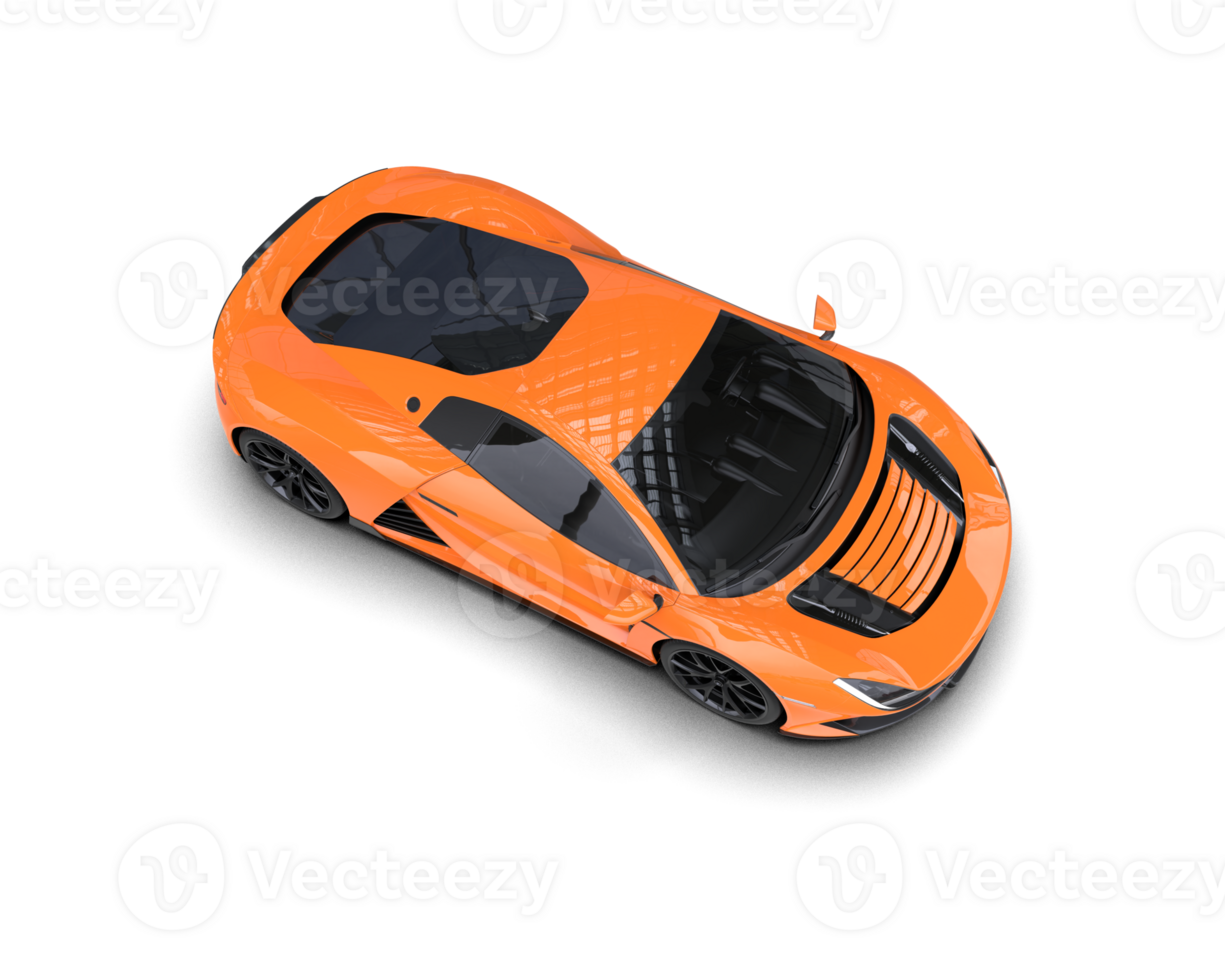 Realistic sport car isolated on background. 3d rendering - illustration png