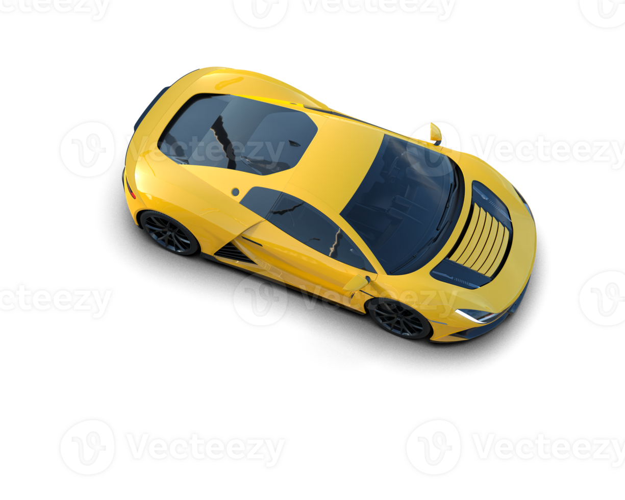 Realistic sport car isolated on background. 3d rendering - illustration png