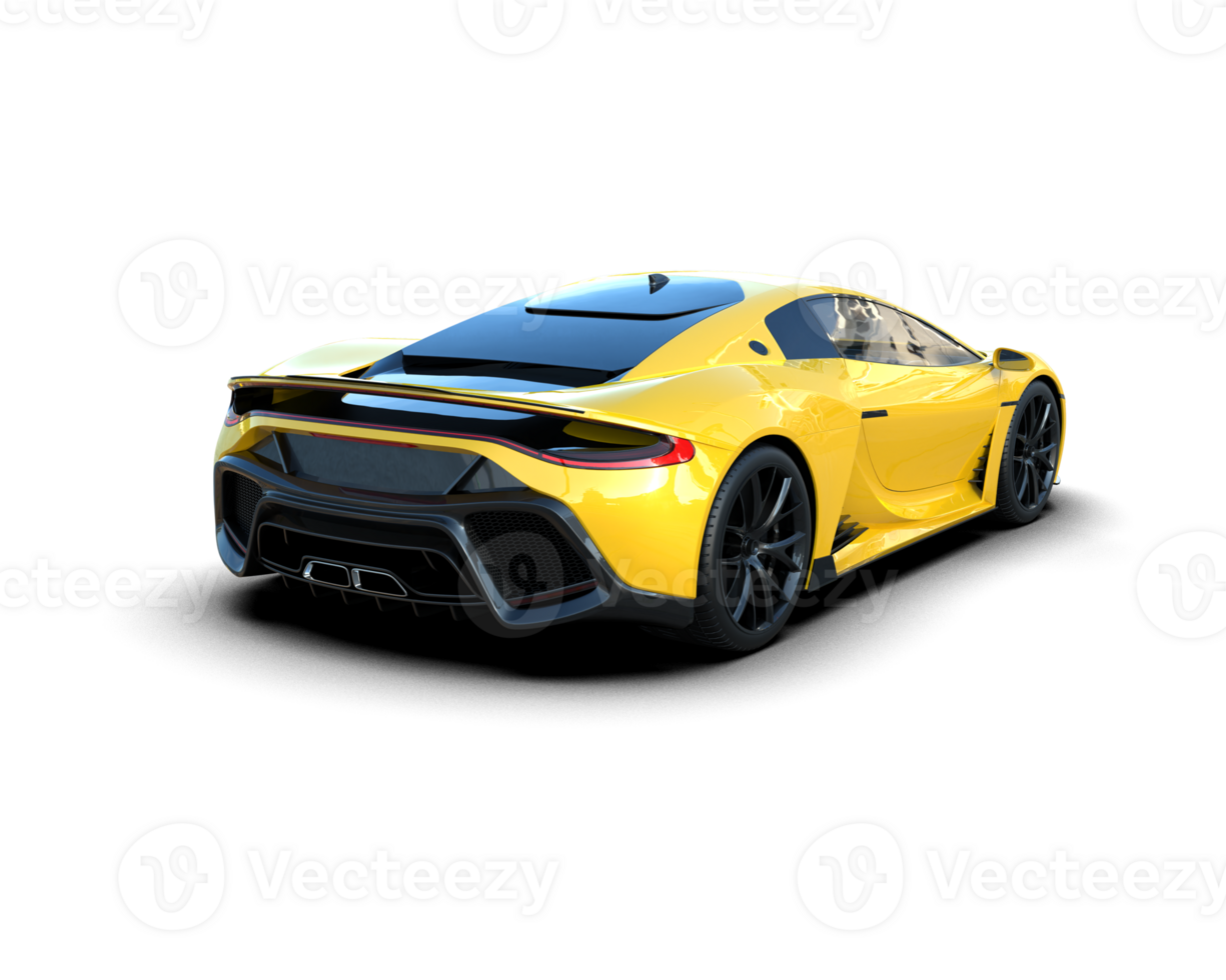 Realistic sport car isolated on background. 3d rendering - illustration png