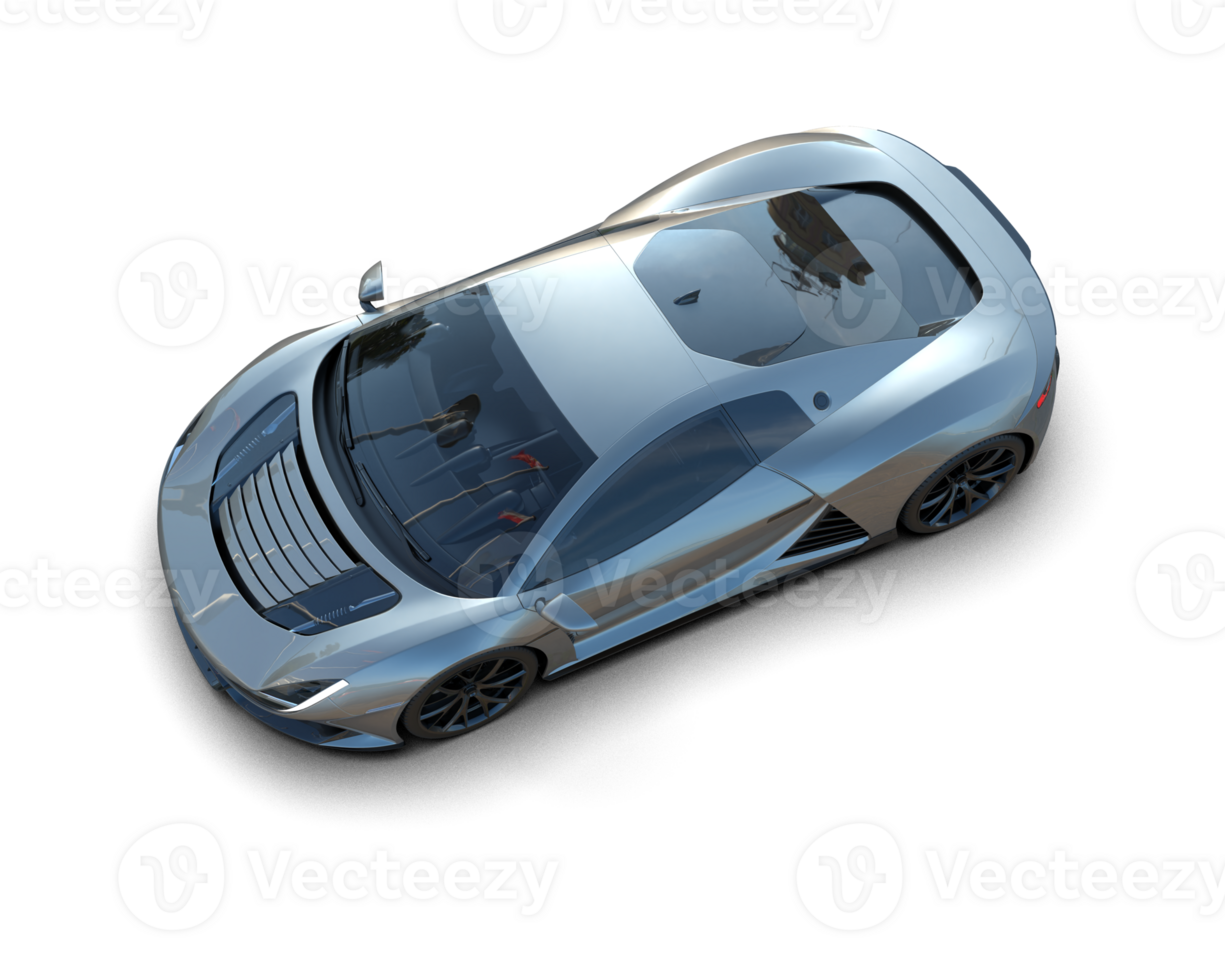Realistic sport car isolated on background. 3d rendering - illustration png