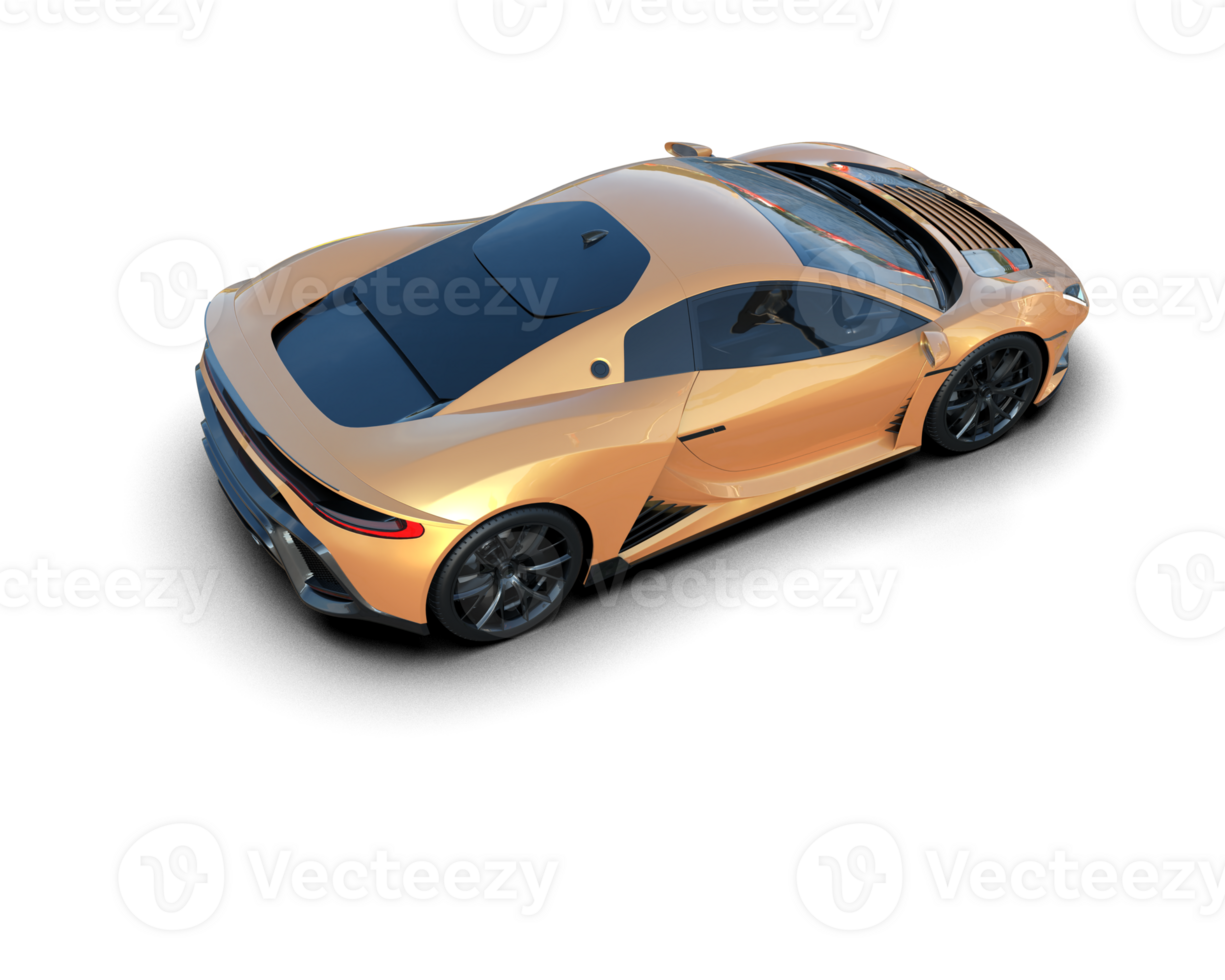 Realistic sport car isolated on background. 3d rendering - illustration png