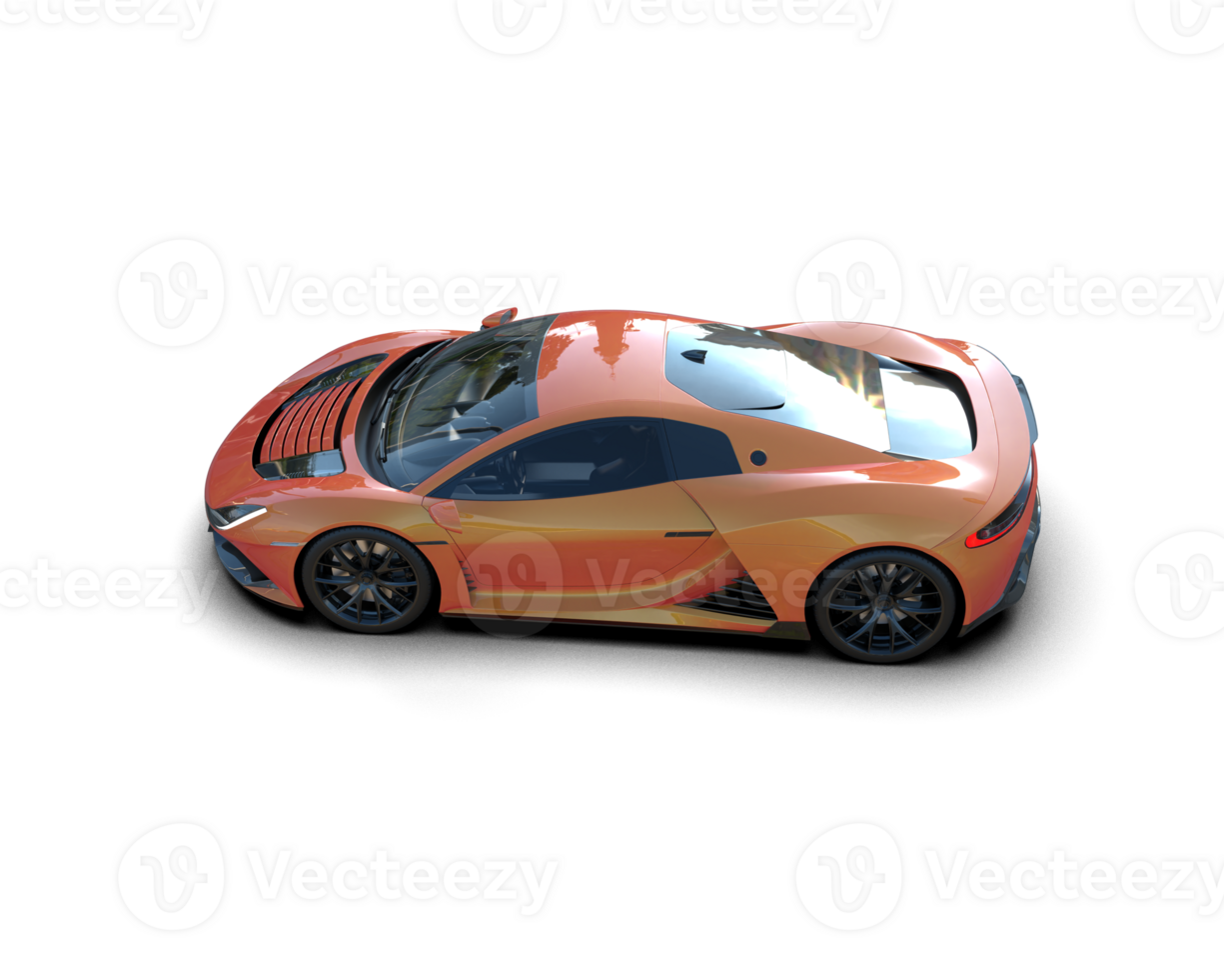 Realistic sport car isolated on background. 3d rendering - illustration png