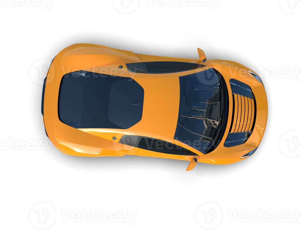 Realistic sport car isolated on background. 3d rendering - illustration png