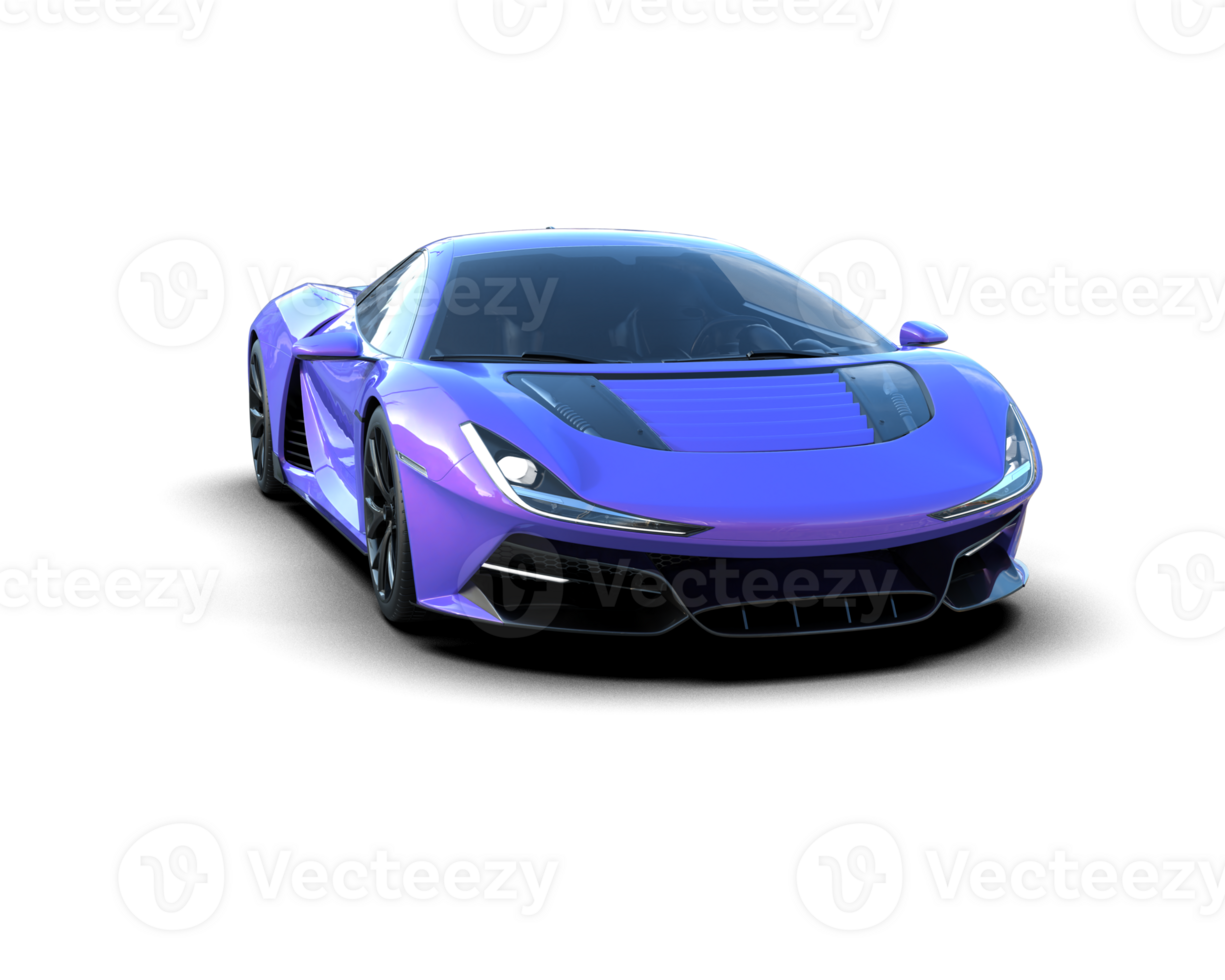 Realistic sport car isolated on background. 3d rendering - illustration png