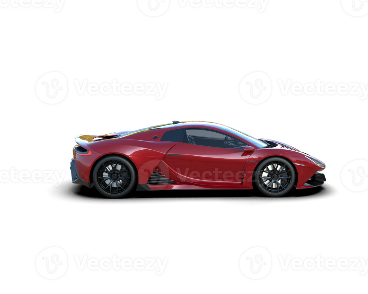 Realistic sport car isolated on background. 3d rendering - illustration png