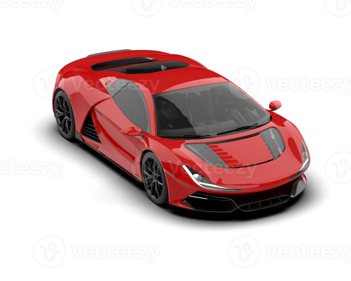 Realistic sport car isolated on background. 3d rendering - illustration png