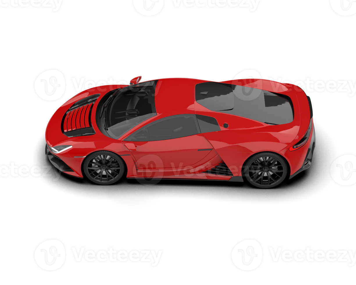 Realistic sport car isolated on background. 3d rendering - illustration png