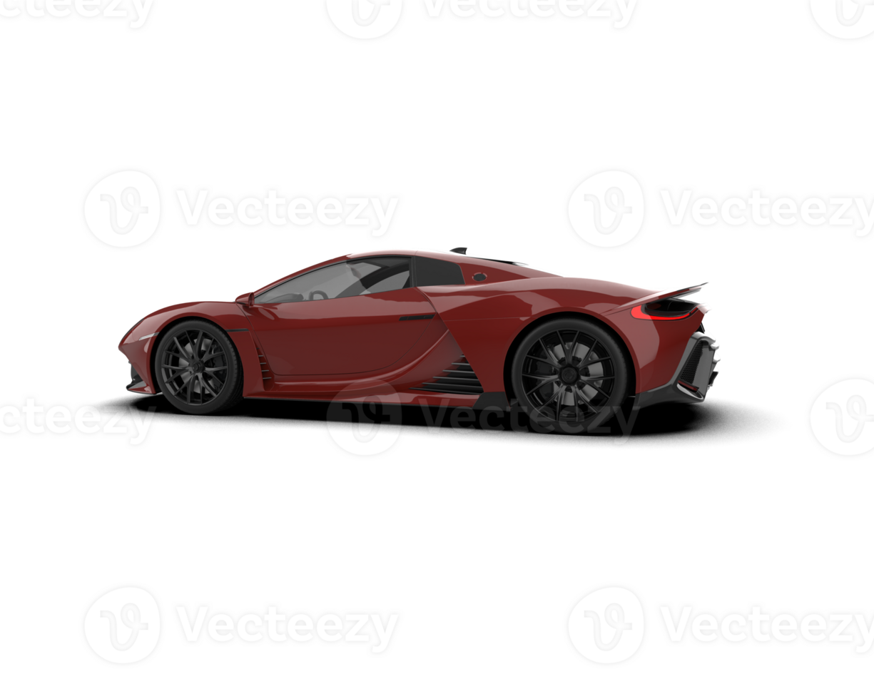 Realistic sport car isolated on background. 3d rendering - illustration png