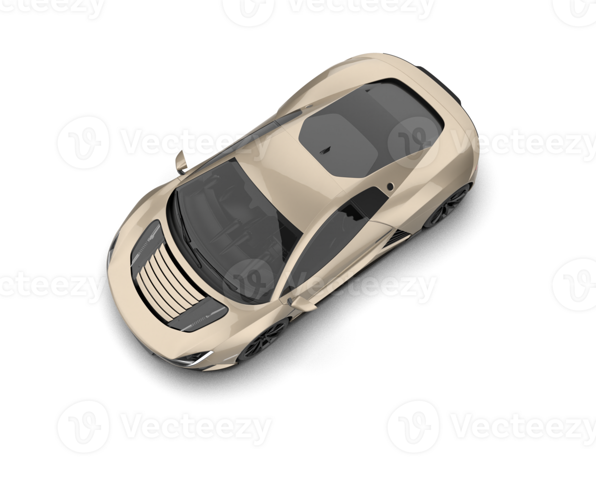 Realistic sport car isolated on background. 3d rendering - illustration png