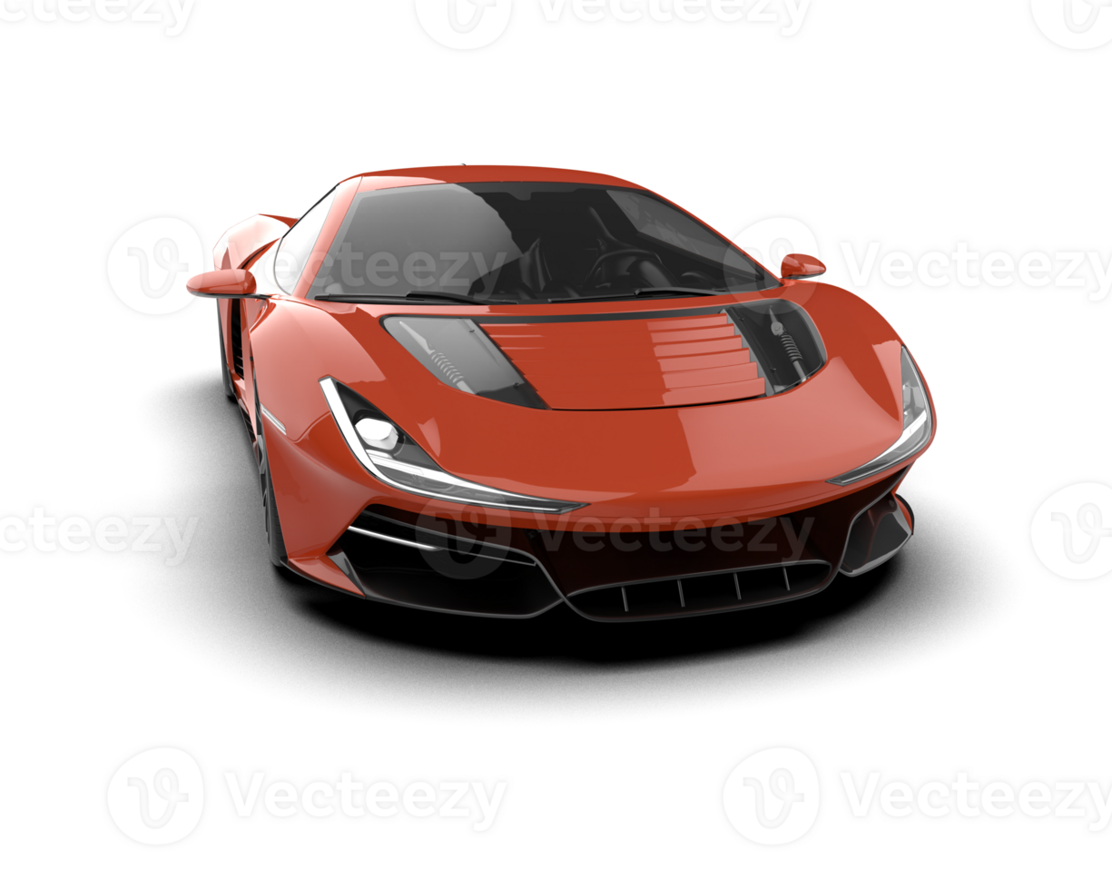 Realistic sport car isolated on background. 3d rendering - illustration png