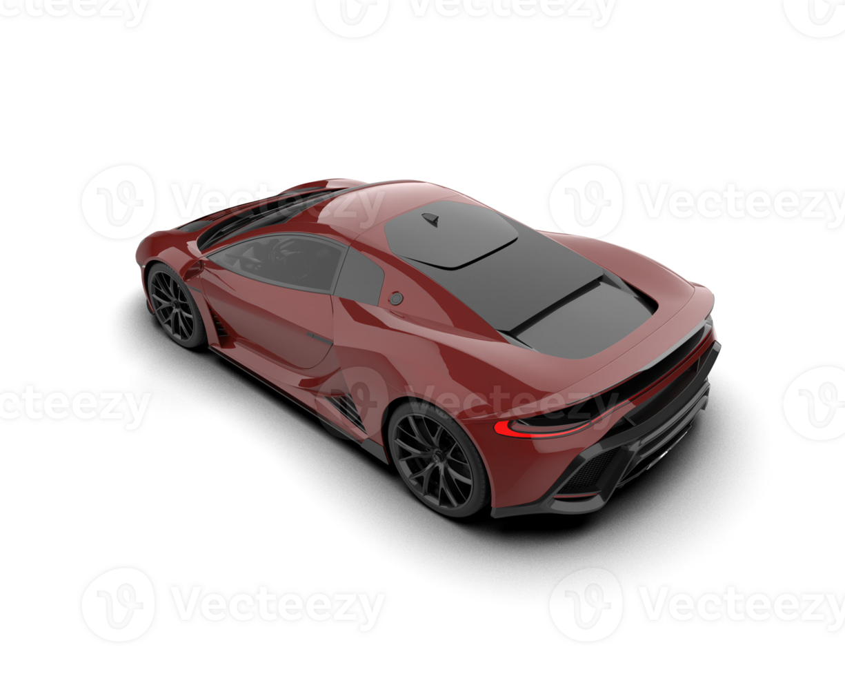 Realistic sport car isolated on background. 3d rendering - illustration png