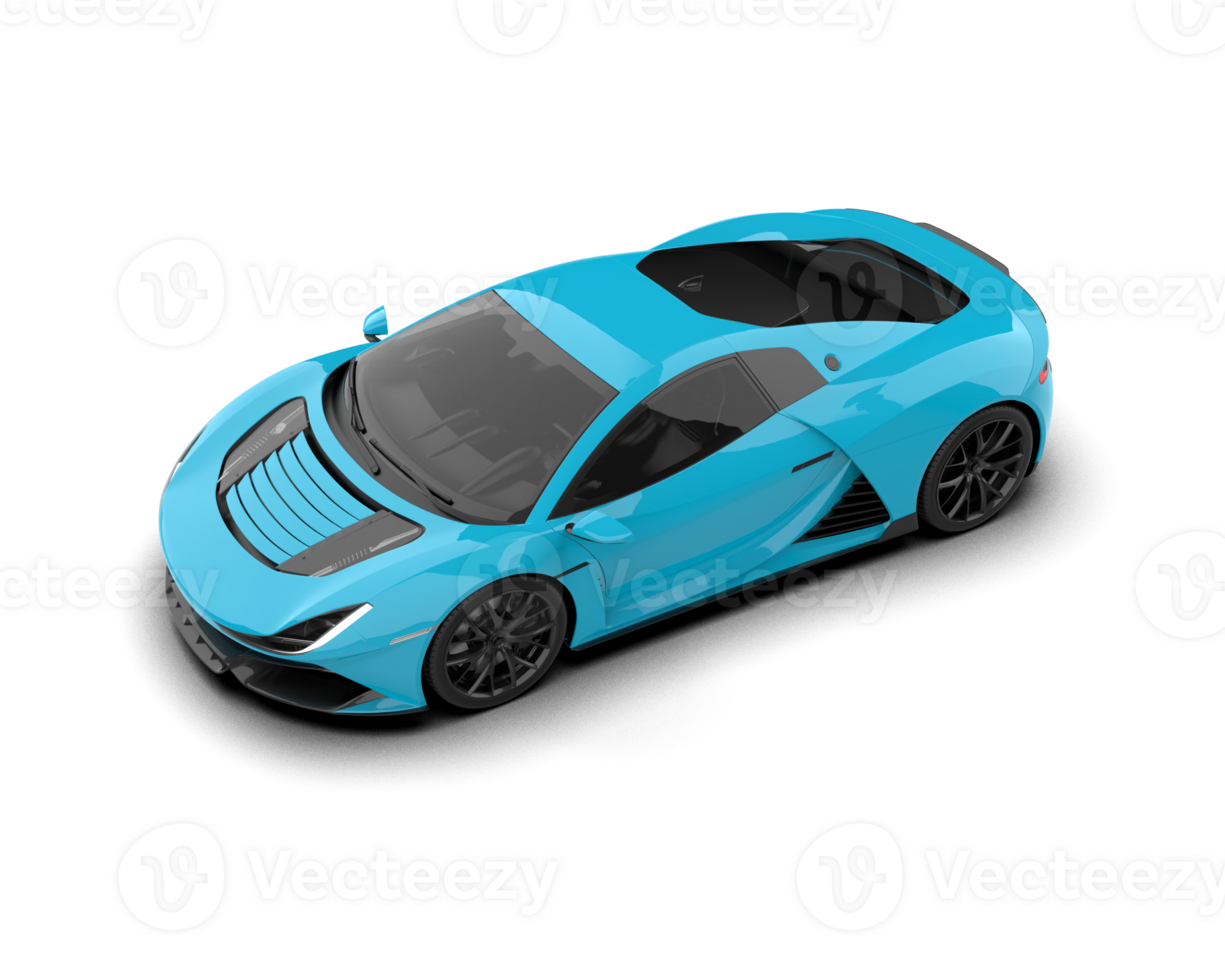 Realistic sport car isolated on background. 3d rendering - illustration png