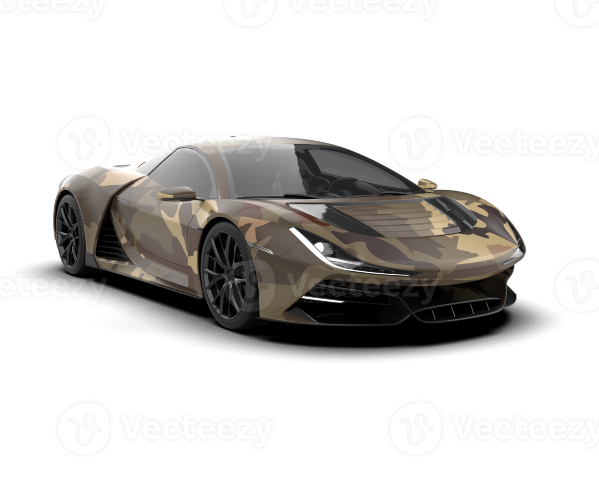 Realistic sport car isolated on background. 3d rendering - illustration png