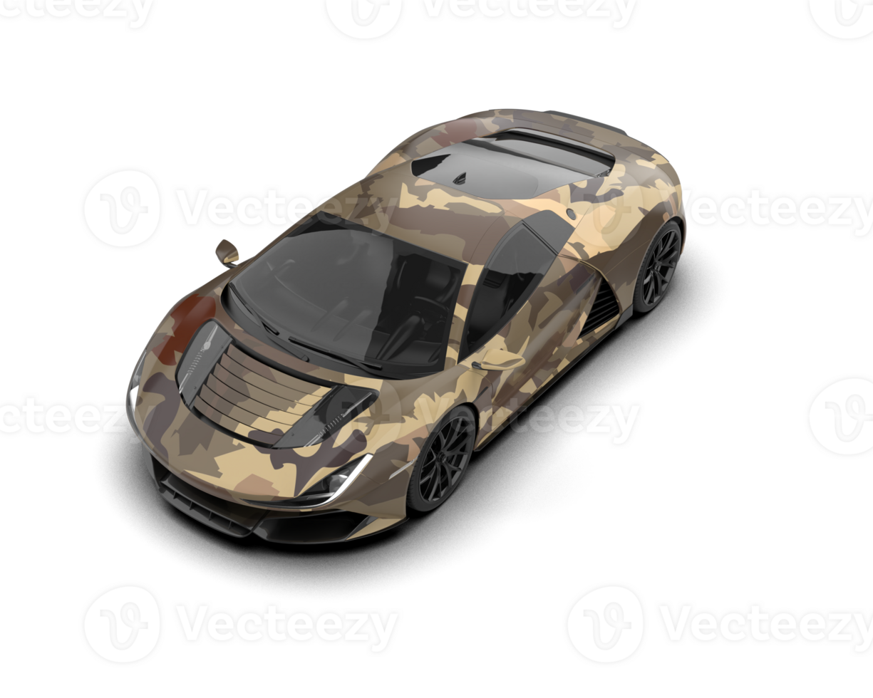 Realistic sport car isolated on background. 3d rendering - illustration png