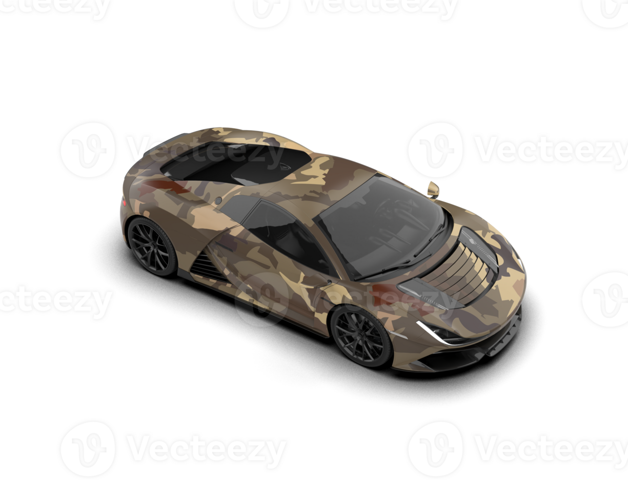 Realistic sport car isolated on background. 3d rendering - illustration png